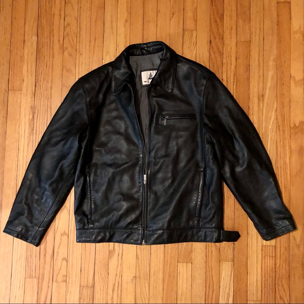 Black Leather Jacket, Men’s Medium